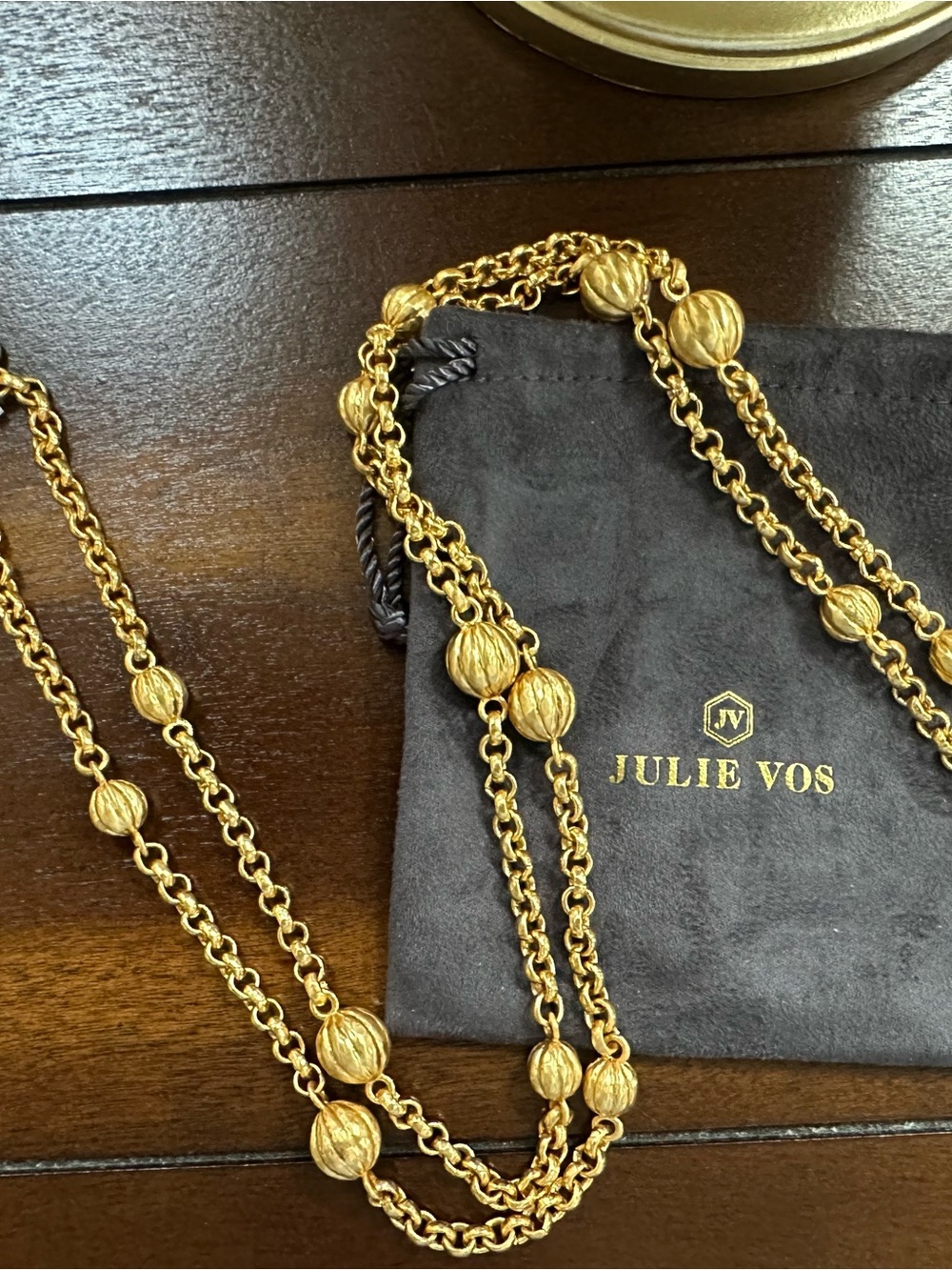 Julie Vos Gold Beaded Cirque Station Necklace - Picture 5 of 6